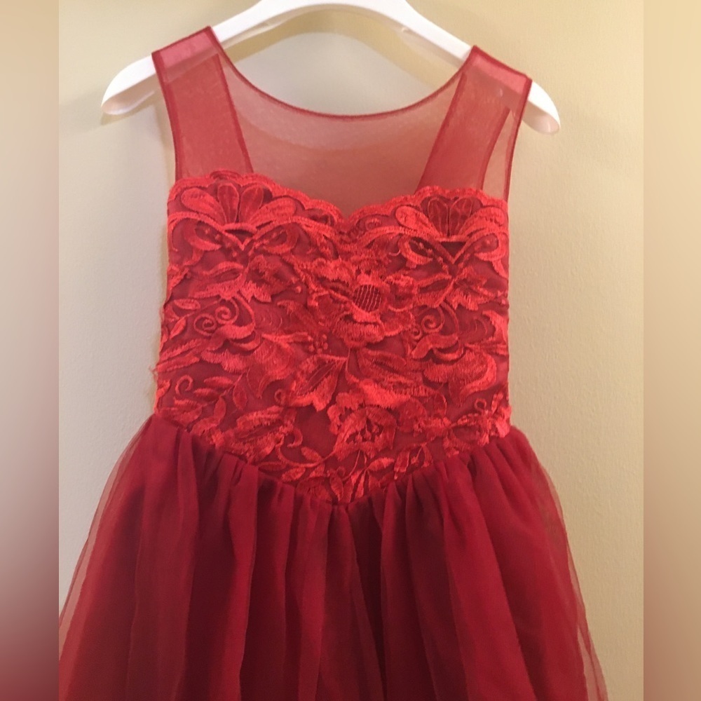 Girl’s Holiday Red Dress - Picture 3 of 9